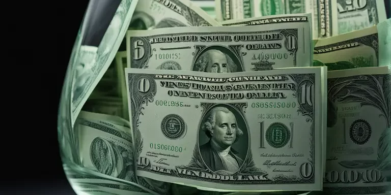 close-up-of-a-transparent-glass-filled-with-varying-shades-of-currency-green-embodying-the-concept-